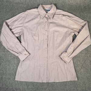 Pendleton Women's Button-Up Dress Shirt, Pink, Size 8 Long Sleeve